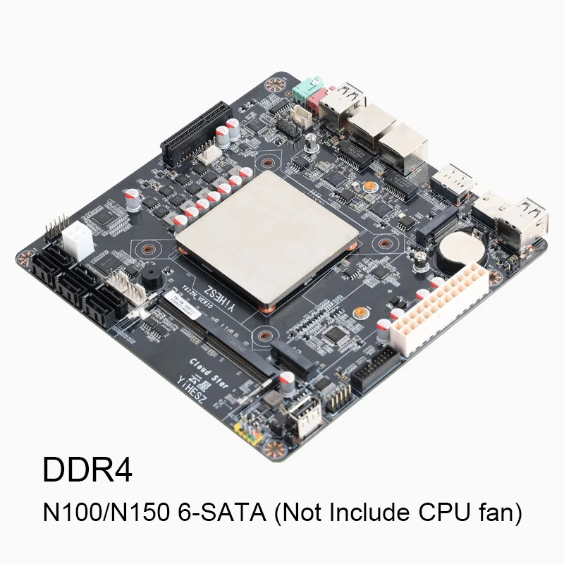 Nas Motherboard N100 6 Sata - Płyta główna NAS 6-Bay N100/N150 DDR4