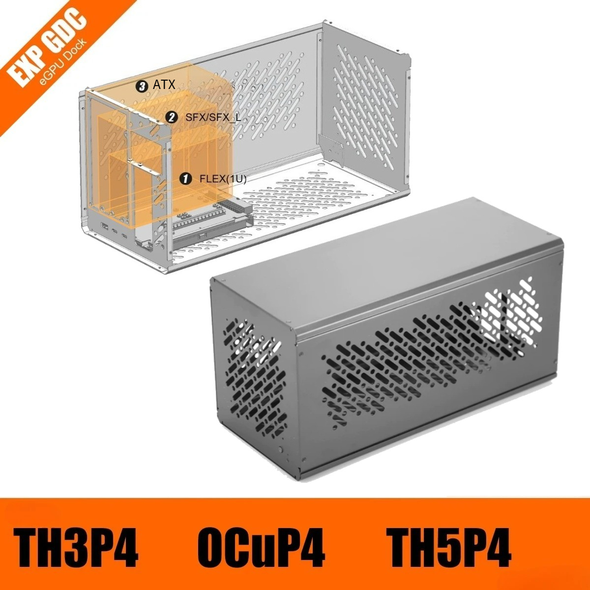 External Gpu Dock Pcie 4.0 Oculink - Metalowa obudowa/rama dla TH3P4 TH5P4 OCuP4