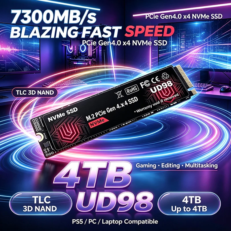 M.2 Nvme 4Tb Pcie 4.0 Ssd - Nowy oryginalny dysk SSD UD98 M.2