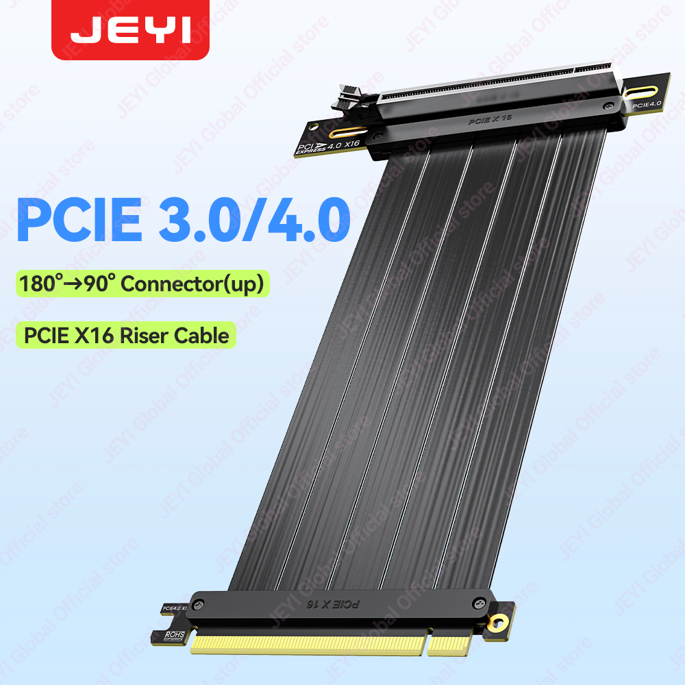 Pcie 4.0 X16 Riser Cable 90 Degree - Kabel przedłużający JEYI PCIe 4.0 Riser