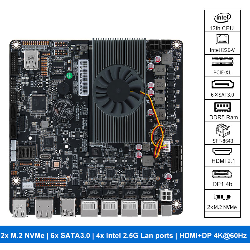 Płyta główna N100 Nas 2xm.2 Nv – Nas Motherboard N100 6 Sata recenzja i cena